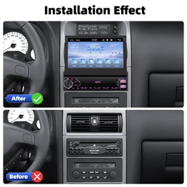 Single Din Flip Out Car Stereo 7 Inch HD Touch Screen Bluetooth Car Radio Mirror Link, Video Output FM Radio 2 USB/AUX/Type-C Fast Charge EQ Audio Digital Media Player SWC + Backup Camera