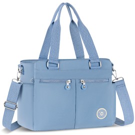 VOBUKE Women's Large Shoulder Bag Nylon Handbag Large with Many Compartments Crossbody Bags Casual Lightweight Tote Bag Medium Size with Adjustable Wide Shoulder Strap for University, School, Shopper