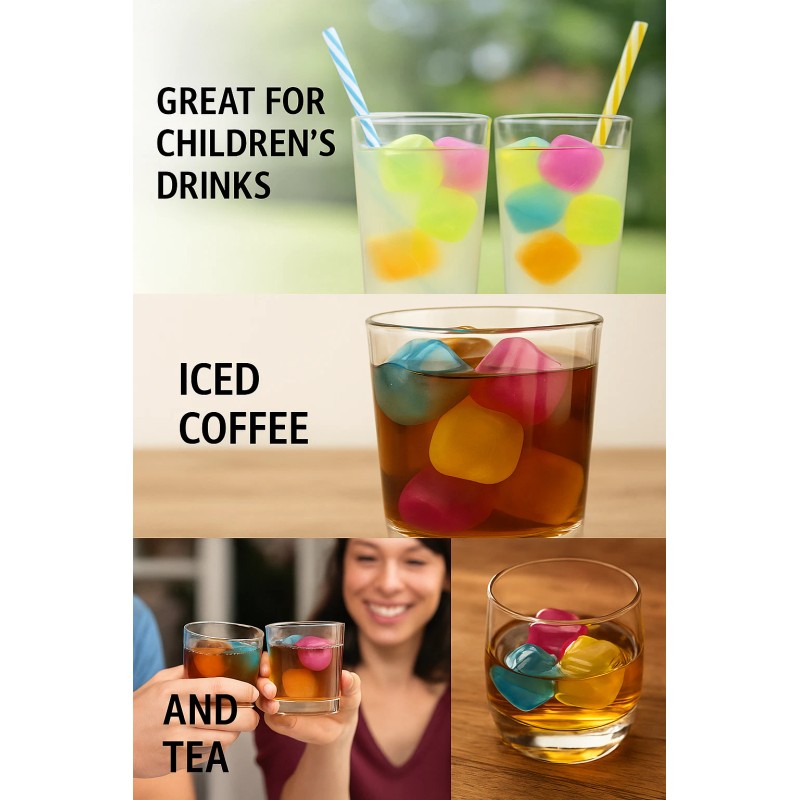 Dependable Industries Inc. Essentials 36-Pack Reusable Ice Cubes – 1"