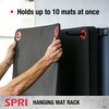 SPRI Wall-Mounted Rack for Hanging Exercise Mats, Black