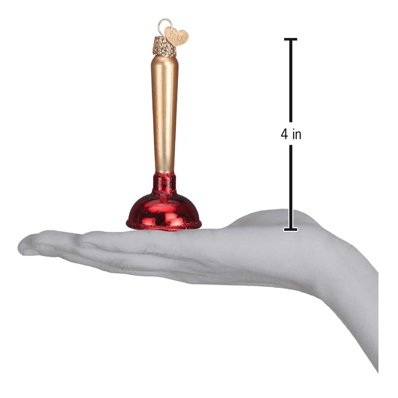 Old World Christmas Ornaments: Toilet Plunger Glass Blown Ornaments for