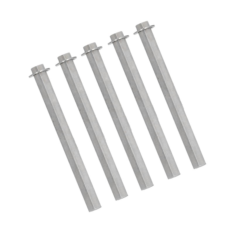 5Pcs Long Rod Nut Hex Coupling Female Threaded Straight Bar