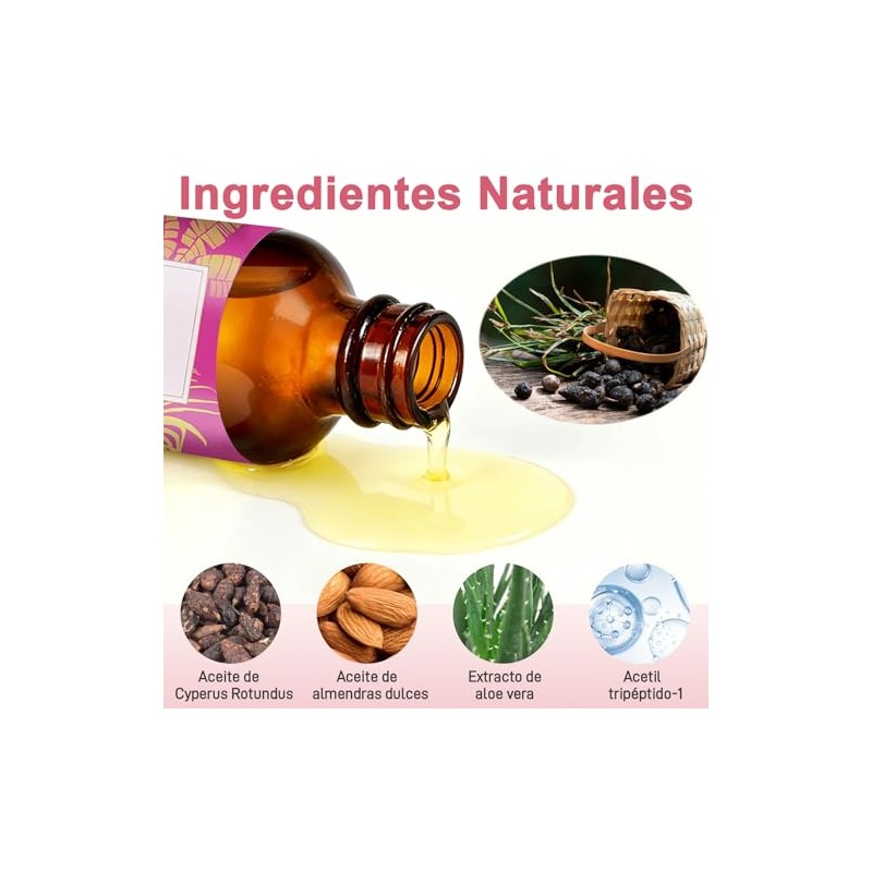 Natural Cyperus Rotundus Oil, Aceite Depilatorio para Mujeres y Hombres