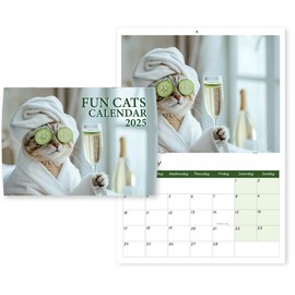 Funny Cat Calendar 2025 A4 Wall Calendar 2025 12 Month to View 2025 Calendar Family Papa Prints