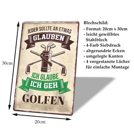 Tin Sign with Funny Saying for Golfers - Retro Decorative Sign Gift for Golf Players Golf Teachers Golf Enthusiasts - Decoration Golf Sports Clubhouse - 20 x 30 cm