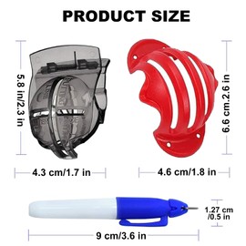 9 Pcs Precision Golf Ball Marker, Upgrade Golf Accessories, 4 Golf Ball Marking Stencils and 4 Colors Golf Ball Markers, Golf Ball Line Marker Tool, Golf Ball Alignment and Identification Tool