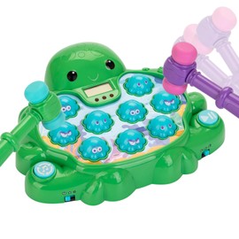 Veoasis Interactive Whack a Mole Game Toys for Ages 2-4, Educational Learning Toddlers Toys for 2 3 4 5 6 Year Old Boys Grils, Green, Digital Display, Silent Mode, Multiple Difficulty Levels