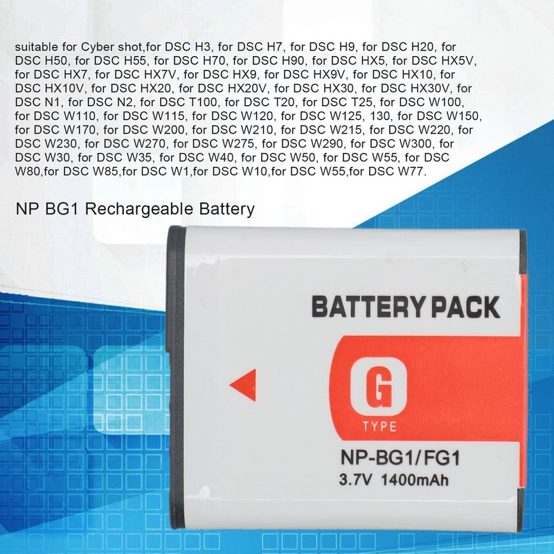 NP BG1 Battery 3.7V 1400mAh High Safety Slim Portable Strictly