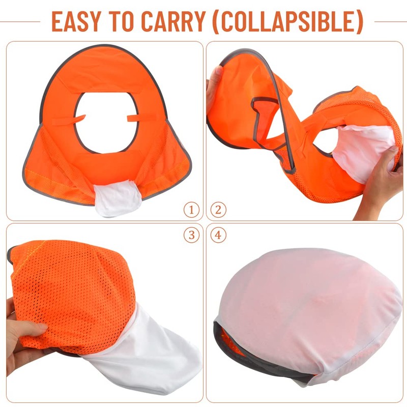 WMYCONGCONG 3 Pack Hard Hat Sun Shield Full Brim Mesh