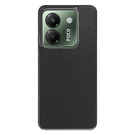 LOOF CASUAL-SHELL POCO M7 Pro 5G ケース カバー レザー スマホケース ストラップホール シンプル 耐衝撃 薄型 軽量 [ブラック]