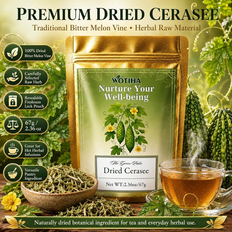 WOTIHA Cerasee Tea 67g/2.36oz - Natural Dried Bitter Melon Leaves,