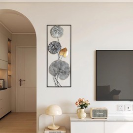 Kobolo Wandbild DAKARI, 28,5x4x75 cm, handgefertigte Wanddeko aus Metall, 3D Effekt, modernes Kunstobjekt, Metallbild zur stilvollen Wandgestaltung in Wohn- und Arbeitsräumen