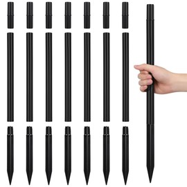 Yardwe 8 Sets Solar Pathway Lights Stakes, 12.2 Inch Black Plastic Replacement Stakes for Garden Yard Pathway Landscaping Decor
