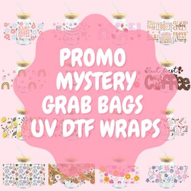 PROMO BUNDLE - 10 UV DTF CUP WRAPS Decals - Theme: Floral/ Plant Theme