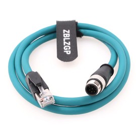 ZBLZGP M12 to RJ45 Aviation Plug 8-pin A-Code Type High Flexible Industrial Communication Shielded Network Cable Drag Chain Cable 1M