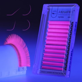 ANNAFRIS Colorful Individual Eyelash UV Neon Colored Lashes Extension,Volume Lash Extension False Eyelashes Colored Faux Mink Lashes(Purple,0.07 D 8-15mm Mix)