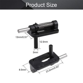 Fielect 2Pcs Canopy Hatch Lock Latches for RC Airplane Cockpit Cover Fixing 23.5x13x8mm Black