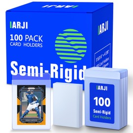 100ct Semi Rigid Card Holders & 100ct Card Sleeves for Trading, PSA, SGC, BGS, CSG Graded Card Submissions, Baseball Card Protectors
