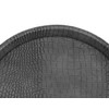 HofferRuffer Faux Leather Round Serving Tray, Vegan Croco Leather Decorative