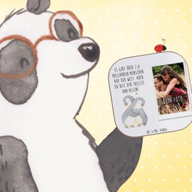 Mr. & Mrs. Panda Personalisierter Foto Untersetzer Pinguine Kuscheln - Geschenk, Liebesgeschenk, Liebesbeweis, Heiratsantrag, Ehemann, Hochzeitstag,