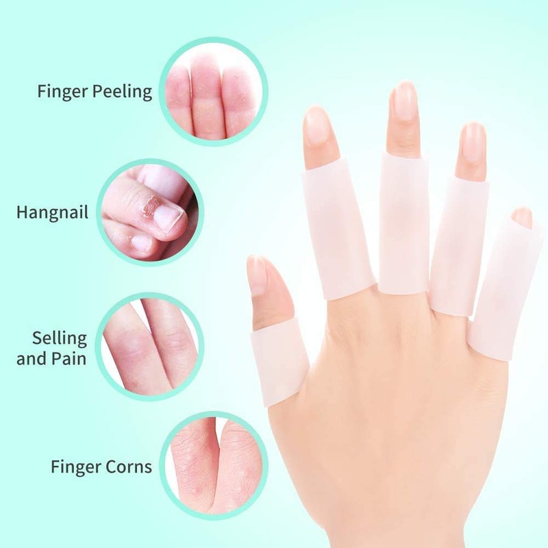 Mcvcoyh Gel Finger Supporter (12 Pieces), Finger Protection Cap, Knuckle
