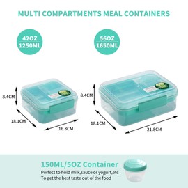 EASYLOCK 1250ML Bento Lunch Box with Compartments Salad Boxes for Lunch with Dressing Container Sandwich Box Square Bento Box for School Office Picnic (Pink)