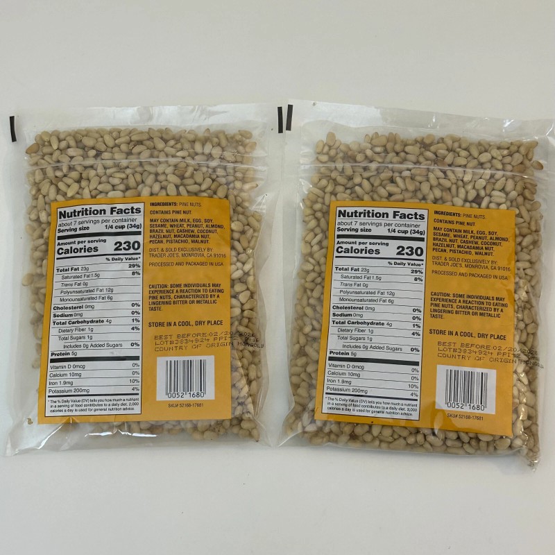 Trader Joe's 2 Pack New Trader Joe's Dry Toasted Pignolias