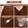 vctops 100% Waterproof Pu Leather Round Table Cloth Cover, Oil