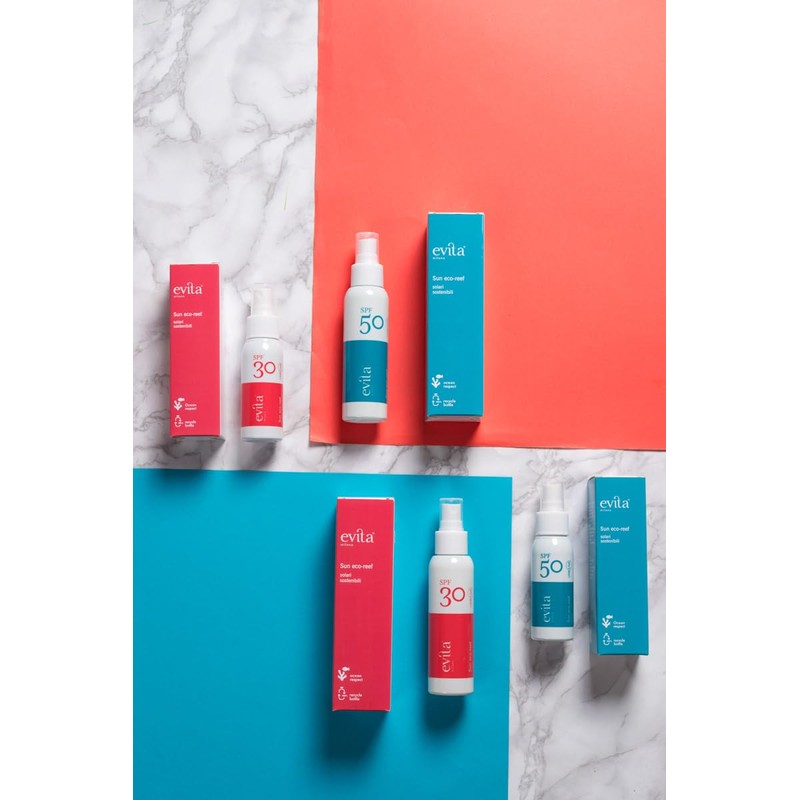 Eco frendly SPF Evita Cosmetic Sonnencreme, Sonnenschutz, Sonnenschutzspray hoher Schutz