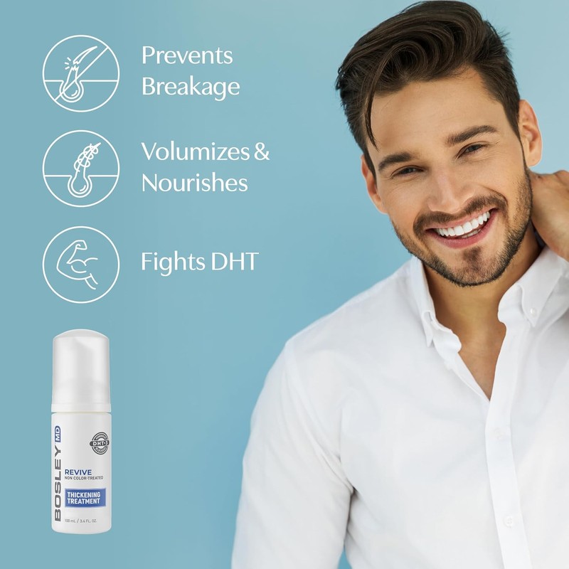 BosleyMD Thickening Treatment, Liquid Foaming Treatment to Restore Visibly Thinning