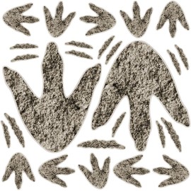 90 Pcs Dinosaur Footprints for Floor Dinosaur Decor, Realistic Dinosaur Footprints Wall Decals for Kids Classroom Dinosaur Party Decoration School Playroom Baby Nursery Bedroom Home（3 Sizes)