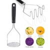 2PCS Potato Masher, OLULU Heavy Duty Stainless Steel Mashed Potatoes
