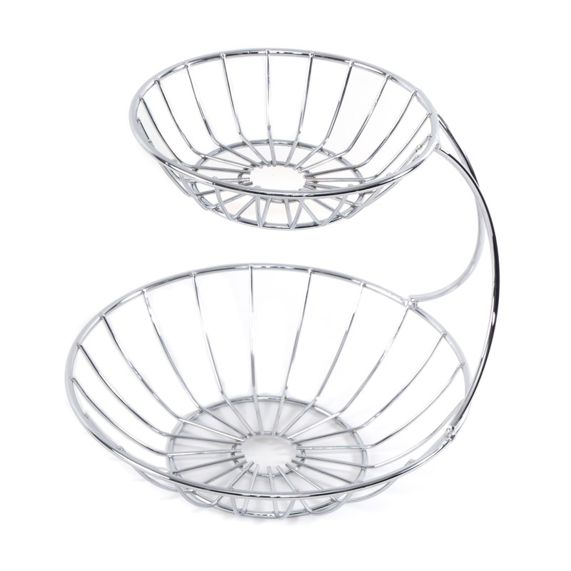 DESIGN DELIGHTS Fruit Stand Stage, 24 cm, Iron, Two-Tier Metal