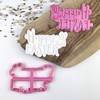 LissieLou Happy Easter Style 2 with Rabbit Cookie Cutter and