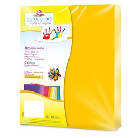 Eurocolors EC0008 Paquete con 100 Hojas, color Canario