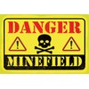 mrdeco Metal Sign 12 x 18 cm Curved Attention Danger