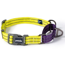 Pelzin Martingale Collar for Large Dogs, Reflective No Pull Dog Collar with Quick Snap Buckle, Heavy-Duty Thick Slip Collar, Purple/Lime Green