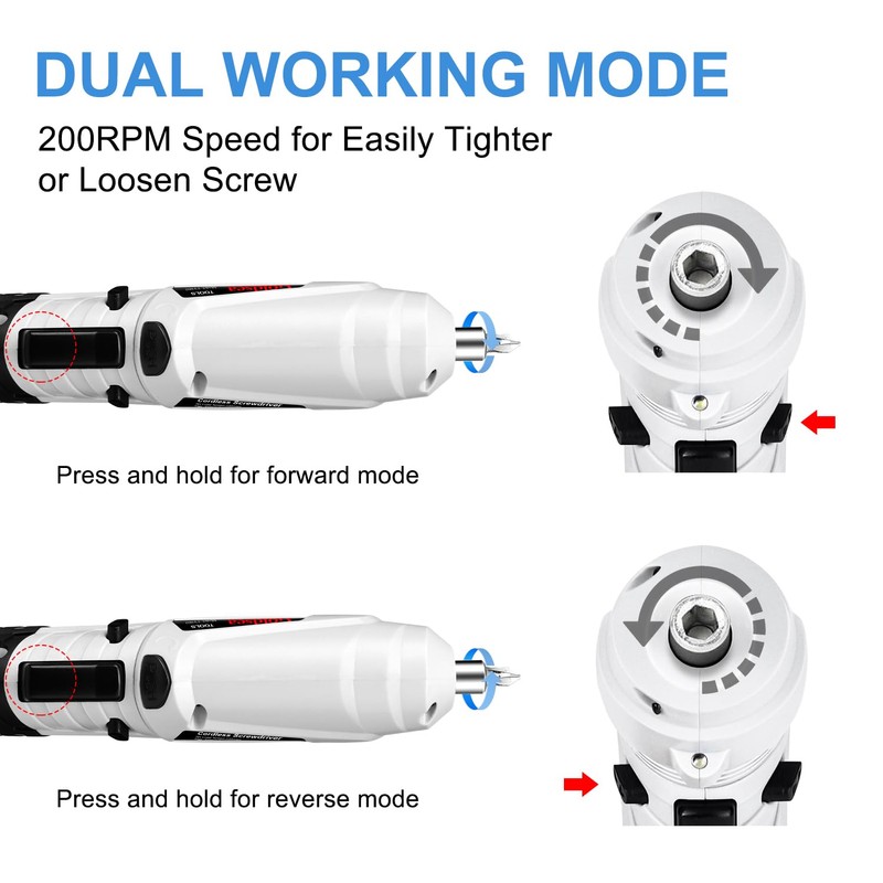 Electric Screwdriver Cordless, Goldsea 4.2V 3.5N.m 1500mAh Battery Rechargeable via
