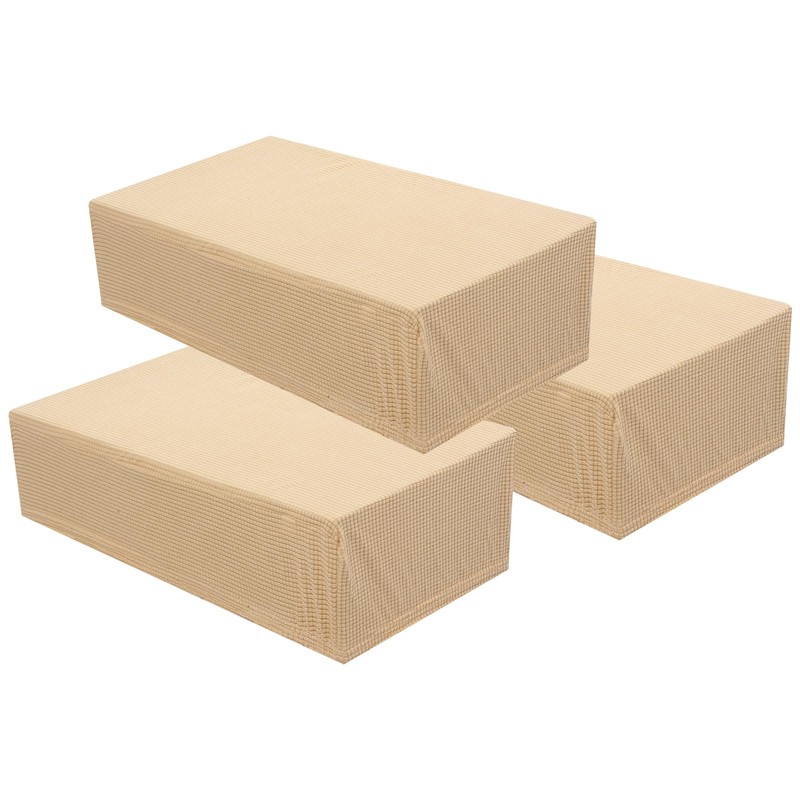3 Pcs Couch Back Cushion Covers, Soft Polyester Backrest Cushion