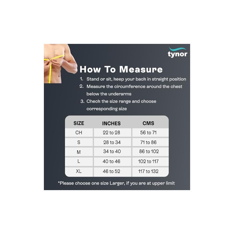 Tynor Posture Corrector, Grey, Small, 1 Unit