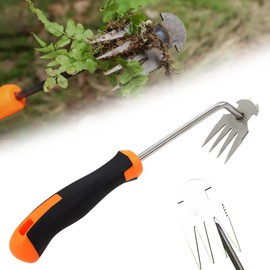 Weeding Artifact Uprooting Weeding Tool,2024 New Weeding Tool Gardening for Yard Long Handle Steel Hand Walensee weed pullerwith Handle, Weed Pulling Tool for Garden (A)