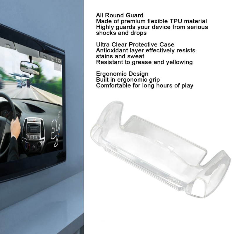 Remote Player Case Transparent Scratch Proof TPU Handheld Console Protective