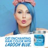 Punky Lagoon Blue Semi Permanent Conditioning Hair Color, Non-Damaging Hair