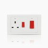ABB Inora 1 Gang Switched 13A Plug Socket with 45A