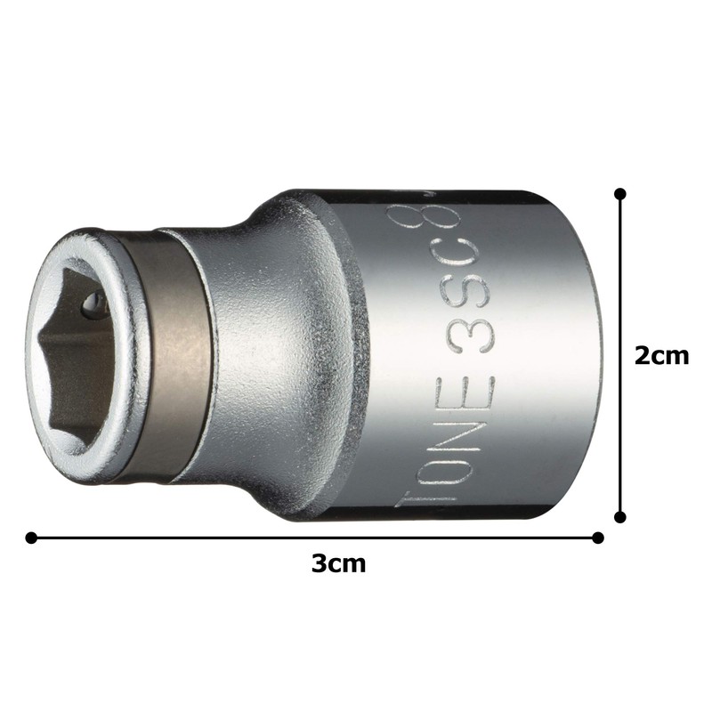 TONE 3SC-08 Nut Catch Socket (6 Angle) Drive Angle 0.3