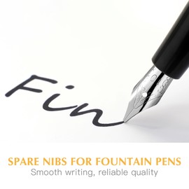 Sewroro 30pcs Fountain Pen Nibs Replacement Stainless Steel Pen Nibs Calligraphy Pen Nibs Ink Pen Nibs Dip Pen Nibs 6 Sizes