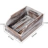 Liry Products Torched Wood Paper Nesting Tray Stackable Document Storage