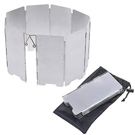 Windscreen Windproof Plate, Foldable, Aluminum, Outdoor Activities, Mountain Climbing, Storage Bag Included, 5.3 x 26.0 inches (135 x 660 mm)