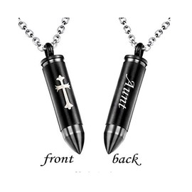 MEMORIALU Celtic Cross Bullet Urn Necklaces for Ashes Cremation Jewelry Keepsake Memorial Pendant (Aunt)
