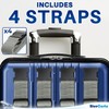 BlueCosto Luggage Straps for Suitcase - Silver, 6.5 ft x